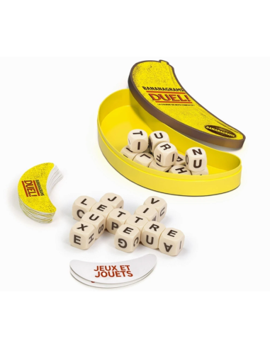 Bananagrams Duel - jeu de société - banane - Boite - Dés - Matériel