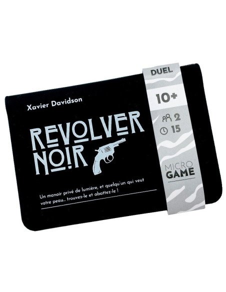 Revolver noir - Microgame - Pochette - Boite - Graphisme -Illustration - Couverture