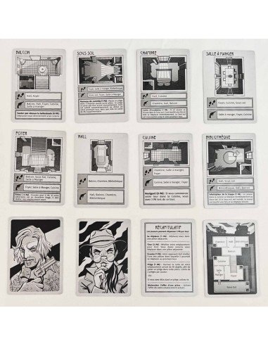 Revolver noir - Microgame - Pochette - Boite - Graphisme -Illustration - Cartes - Intérieur