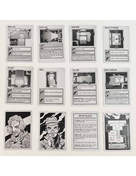 Revolver noir - Microgame - Pochette - Boite - Graphisme -Illustration - Cartes - Intérieur