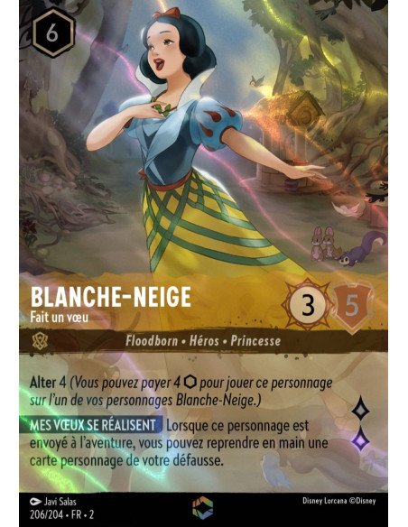 S2 - 206/204 - Blanche-Neige : Fait un vœux - Enchantée - Disney Lorcana - Série 2
