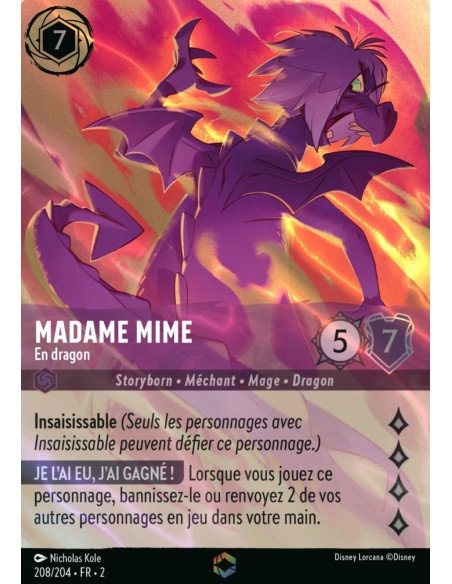 S2 - 208/204 - Madame Mime : En dragon - Enchantée - Disney Lorcana - Série 2