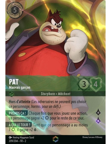 S2 - 209/204 - Pat : Mauvais garçon - Enchantée - Disney Lorcana - Série 2