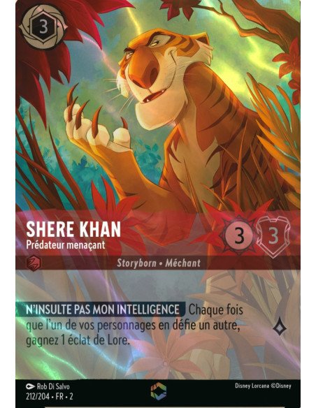 S2 - 212/204 - Shere Khan : Prédateur menaçant - Enchantée - Disney Lorcana - Série 2