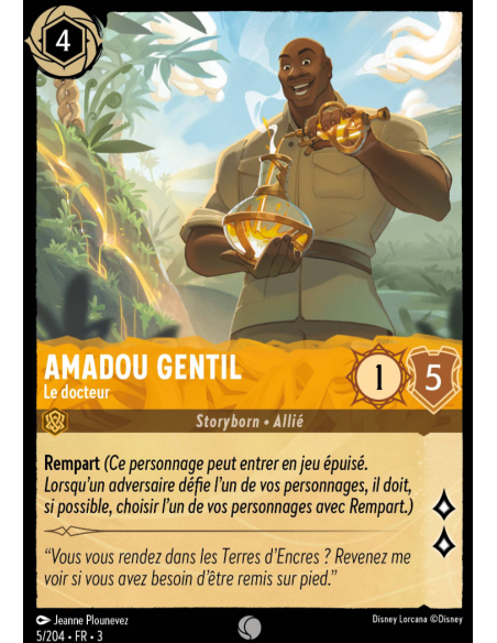 S3 - 005/204 - Amadou Gentil : Le Docteur - Disney Lorcana - Série 3