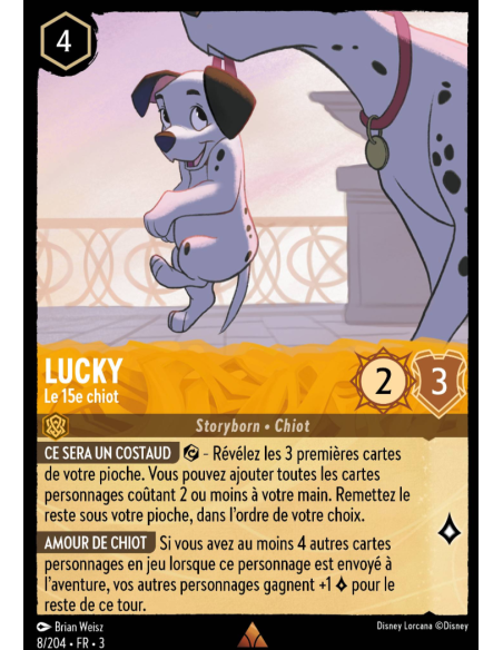 S3 - 008/204 - Lucky : Le 15e chiot - Disney Lorcana - Série 3