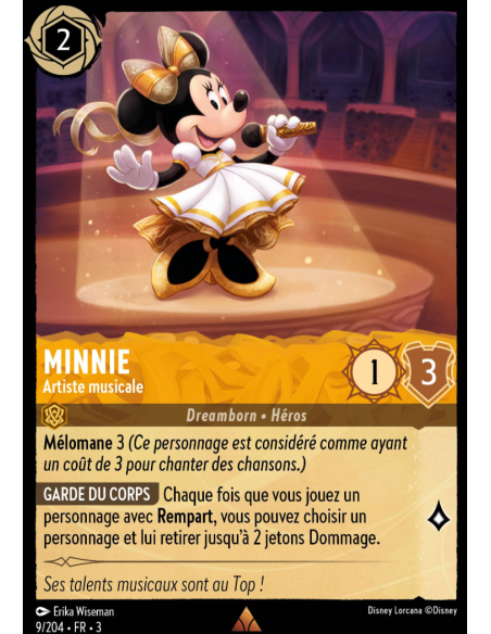 S3 - 009/204 - Minnie : Artiste musicale - Disney Lorcana - Série 3