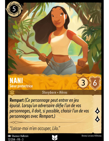 S3 - 012/204 - Nani : Sœur protectrice - Disney Lorcana - Série 3