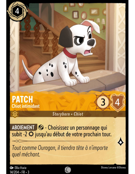 S3 - 014/204 - Patch : Chiot intimidant - Disney Lorcana - Série 3