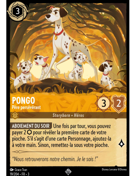 S3 - 019/204 - Pongo : Père persévérant - Disney Lorcana - Série 3