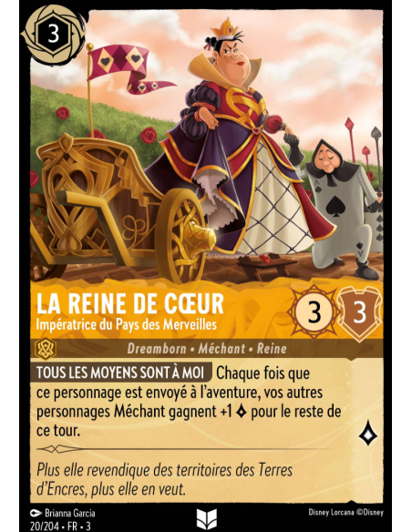 S3 - 020/204 - La Reine de Cœur : Impératrice du Pays des Merveilles - Disney Lorcana - Série 3