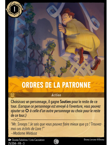 S3 - 025/204 - Ordres de la Patronne - Disney Lorcana - Série 3