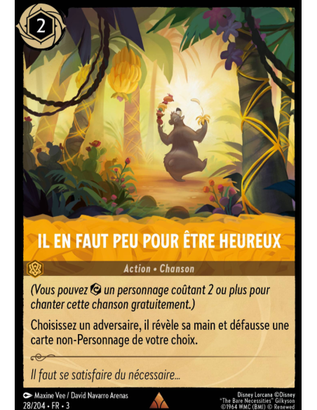 S3 - 028/204 - Il en Faut pour être Heureux - Disney Lorcana - Série 3