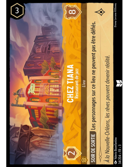 S3 - 034/204 - Chez Tiana : Restaurant de Jazz - Disney Lorcana - Série 3