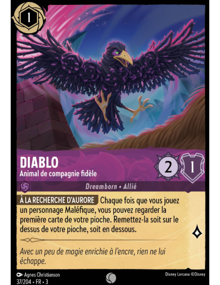 S3 - 037/204 - Diablo : Animal de compagnie fidèle - Disney Lorcana - Série 3