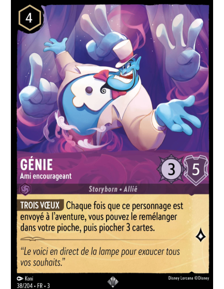 S3 - 038/204 - Génie : Ami encourageant - Disney Lorcana - Série 3