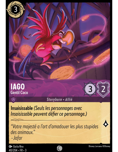 S3 - 040/204 - Iago : Gentil Coco - Disney Lorcana - Série 3