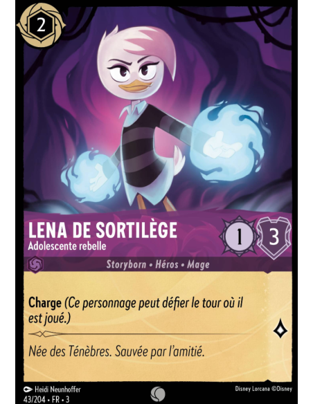 S3 - 043/204 - Lena de Sortilège : Adolescente rebelle - Disney Lorcana - Série 3