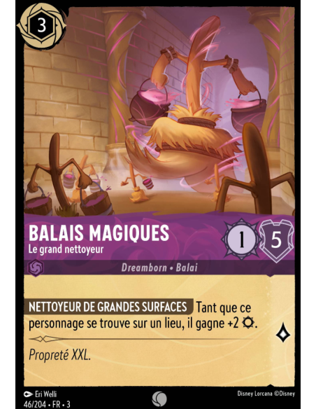 S3 - 046/204 - Balais Magiques : Le grand nettoyeur - Disney Lorcana - Série 3