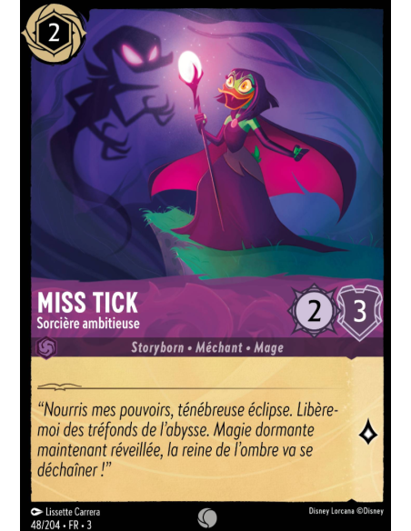 S3 - 048/204 - Miss Tick : Sorcière ambitieuse - Disney Lorcana - Série 3