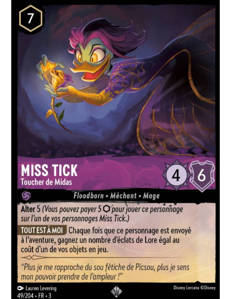 S3 - 049/204 - Miss Tick : Toucher de Midas - Disney Lorcana - Série 3