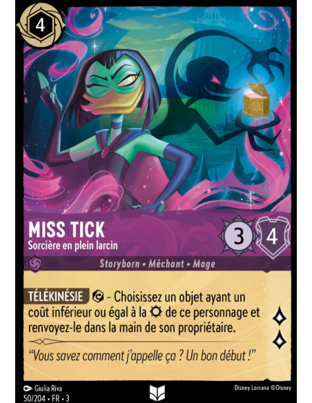 S3 - 050/204 - Miss Tick : Sorcière en plein larcin - Disney Lorcana - Série 3