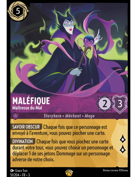 S3 - 051/204 - Maléfique : Maîtresse du Mal - Disney Lorcana - Série 3