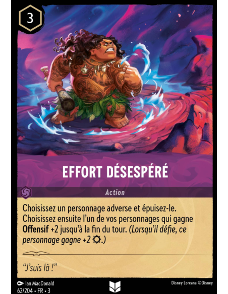 S3 - 062/204 - Effort Desespéré - Disney Lorcana - Série 3