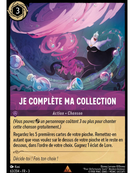 S3 - 063/204 - Je Complète Ma Collection - Disney Lorcana - Série 3