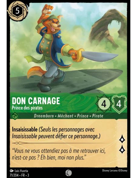 S3 - 071/204 - Don Carnage : Prince des Pirates - Disney Lorcana - Série 3