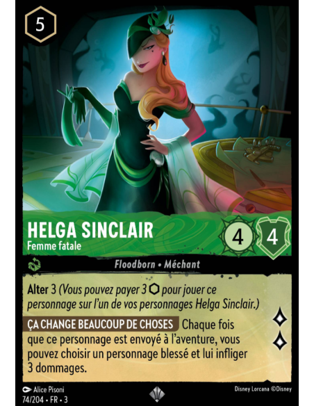 S3 - 074/204 - Helga Sinclair : Femme fatale - Disney Lorcana - Série 3