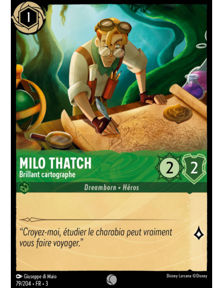 S3 - 079/204 - Milo Thatch : Brillant cartographe - Disney Lorcana - Série 3