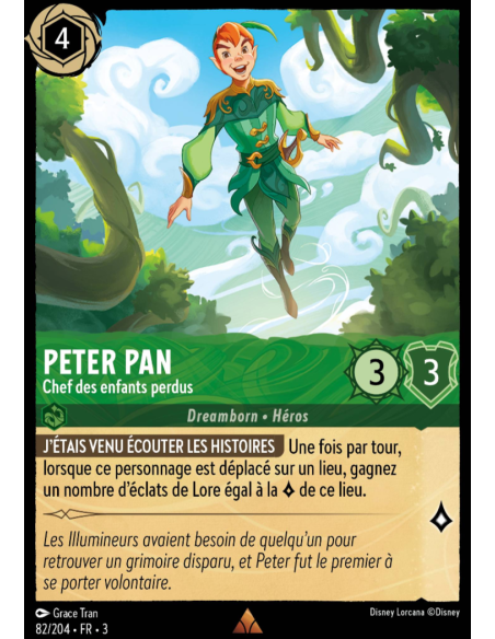 S3 - 082/204 - Peter Pan : Chef des enfants perdus - Disney Lorcana - Série 3