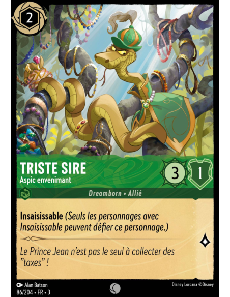 S3 - 086/204 - Triste Sire : Aspic envenimant - Disney Lorcana - Série 3