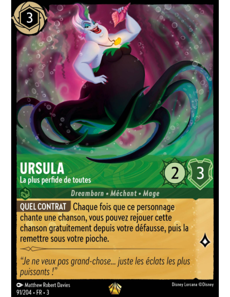 S3 - 091/204 - Ursula : La plus perfide de toutes - Disney Lorcana - Série 3