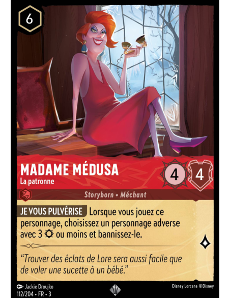 S3 - 112/204 - Madame Médusa : La patronne - Disney Lorcana - Série 3