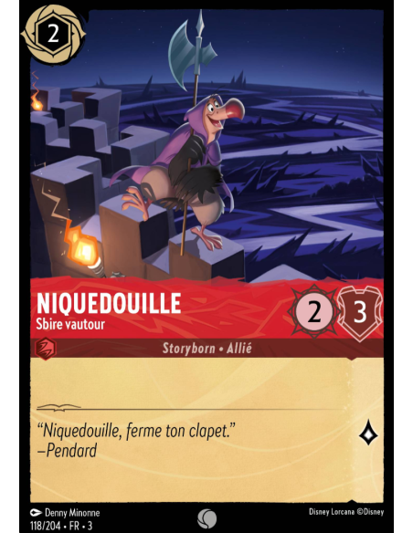 S3 - 118/204 - Niquedouille : Sbire Vautour - Disney Lorcana - Série 3
