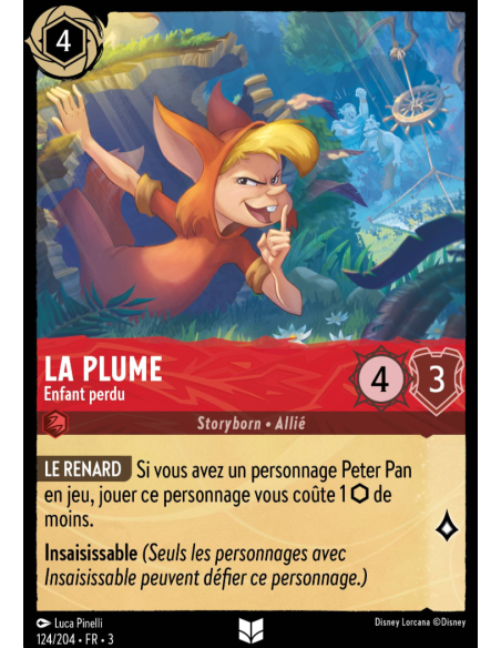 S3 - 124/204 - La Plume : Enfant perdu - Disney Lorcana - Série 3