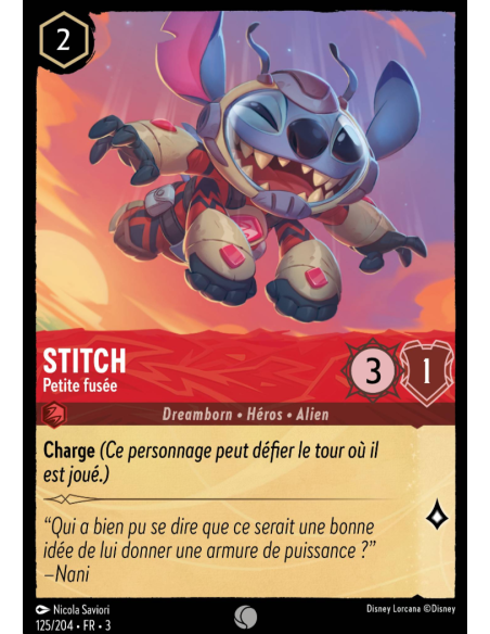 S3 - 125/204 - Stitch : Petite fusée - Disney Lorcana - Série 3