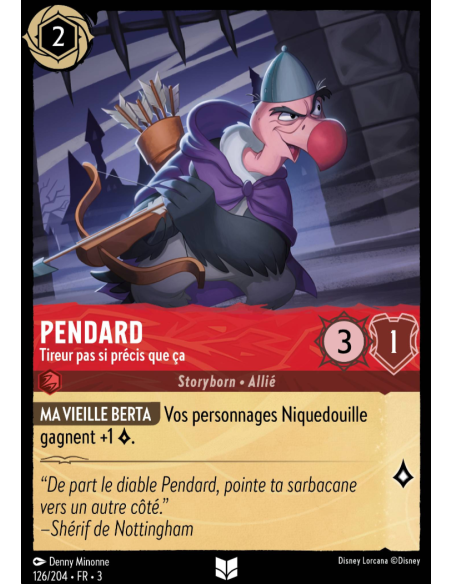 S3 - 126/204 - Pendard : Tireur pas si précis que ça - Disney Lorcana - Série 3