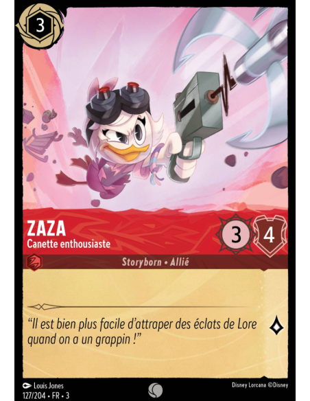 S3 - 127/204 - Zaza : Canette enthousiaste - Disney Lorcana - Série 3