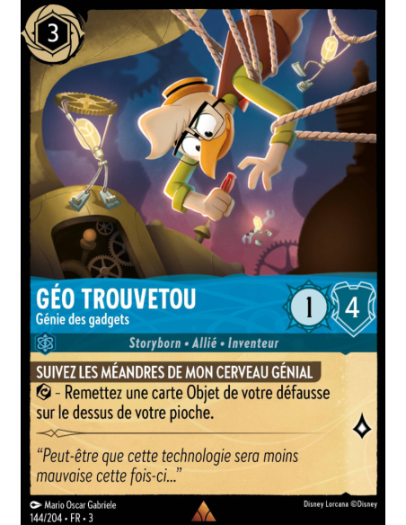 S3 - 144/204 - Géo Trouvetou : Génie des gadgets - Disney Lorcana - Série 3