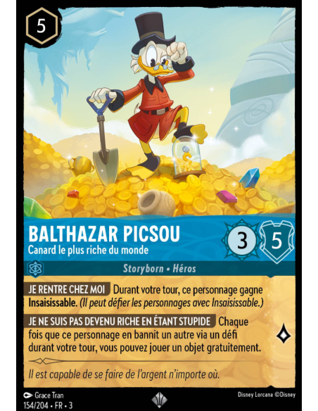 S3 - 154/204 - Balthazar Picsou : Canard le plus riche du monde - Disney Lorcana - Série 3