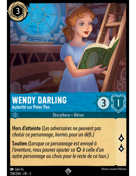 S3 - 158/204 - Wendy Darling : Autorité sur Peter Pan - Disney Lorcana - Série 3