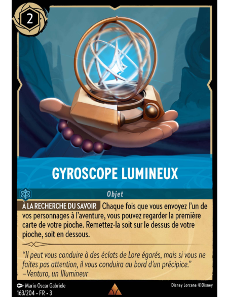 S3 - 163/204 - Gyroscope Lumineux - Disney Lorcana - Série 3