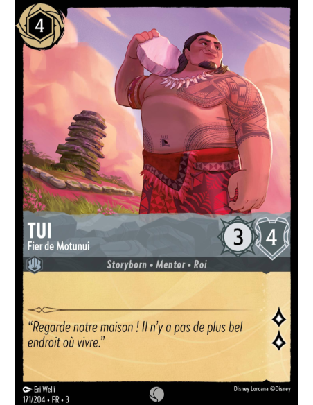 S3 - 171/204 - Tui : Fier de Motunui - Disney Lorcana - Série 3