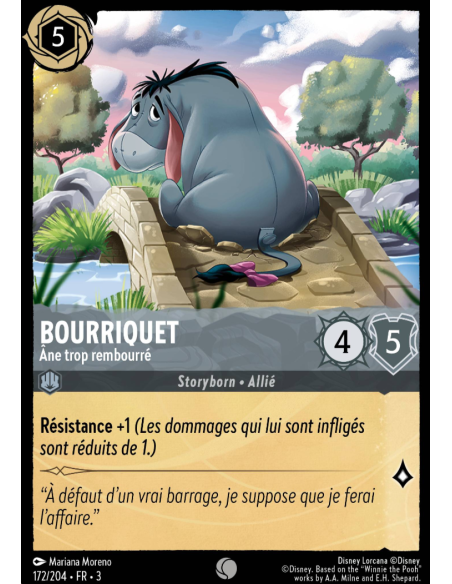 S3 - 172/204 - Bourriquet : Âne trop rembourré - Disney Lorcana - Série 3