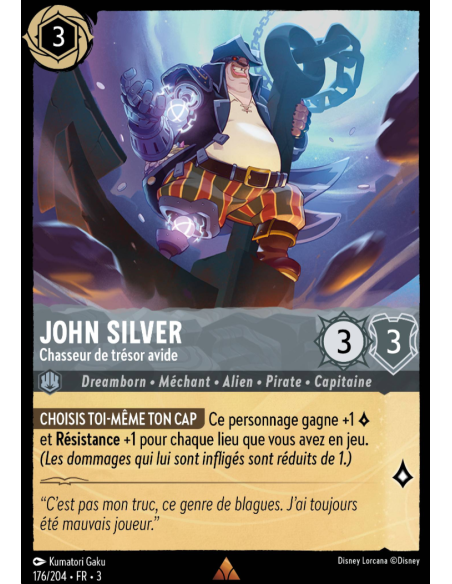 S3 - 176/204 - John Silver : Chasseur de trésor avide - Disney Lorcana - Série 3
