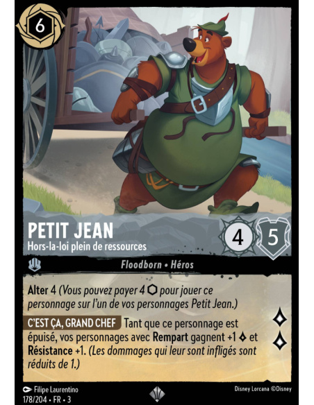 S3 - 178/204 - Petit Jean : Hors-la-loi plein de ressources - Disney Lorcana - Série 3