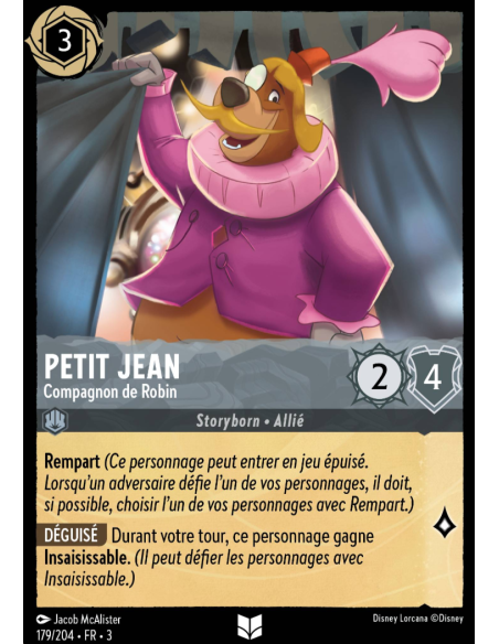 S3 - 179/204 - Petit Jean : Compagnon de Robin - Disney Lorcana - Série 3